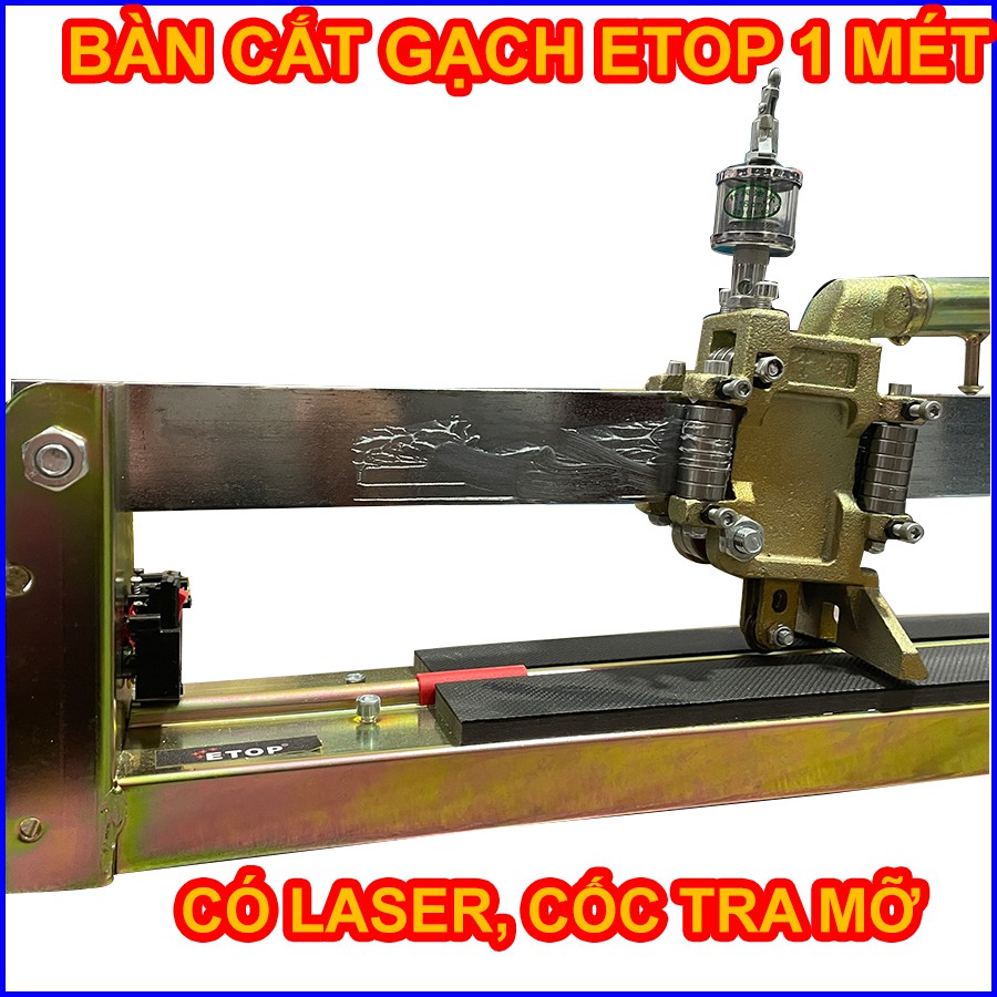 Bàn cắt gạch men, bàn cắt gạch, 1 mét, có laze, trục đặc, Bảo tín official store