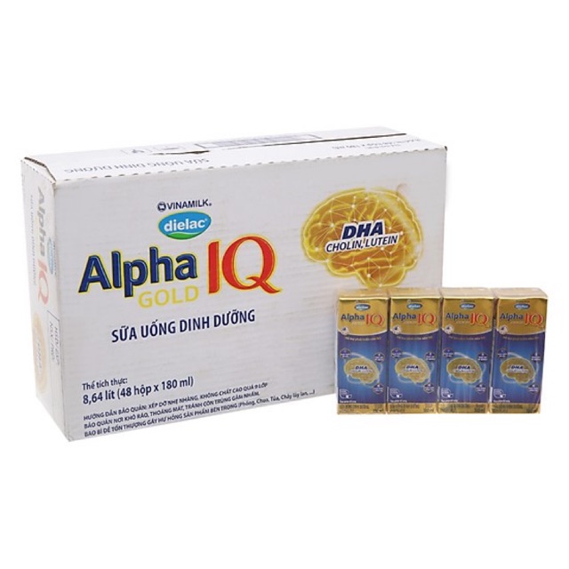 Sữa bột pha sẵn Dielac Alpha Gold 180mlx48hộp