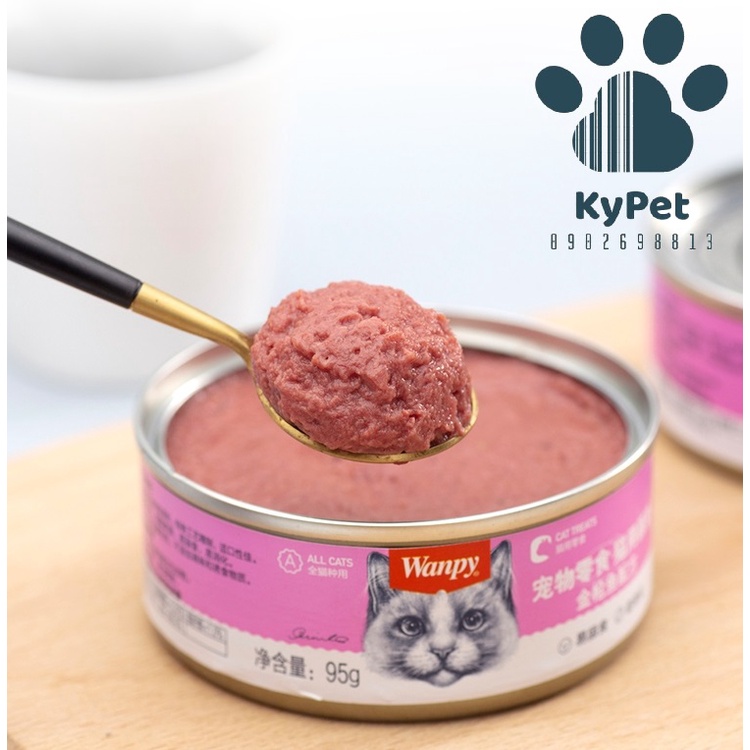 PATE WANPY lon dinh dưỡng dành Cho Mèo- Lon 95g