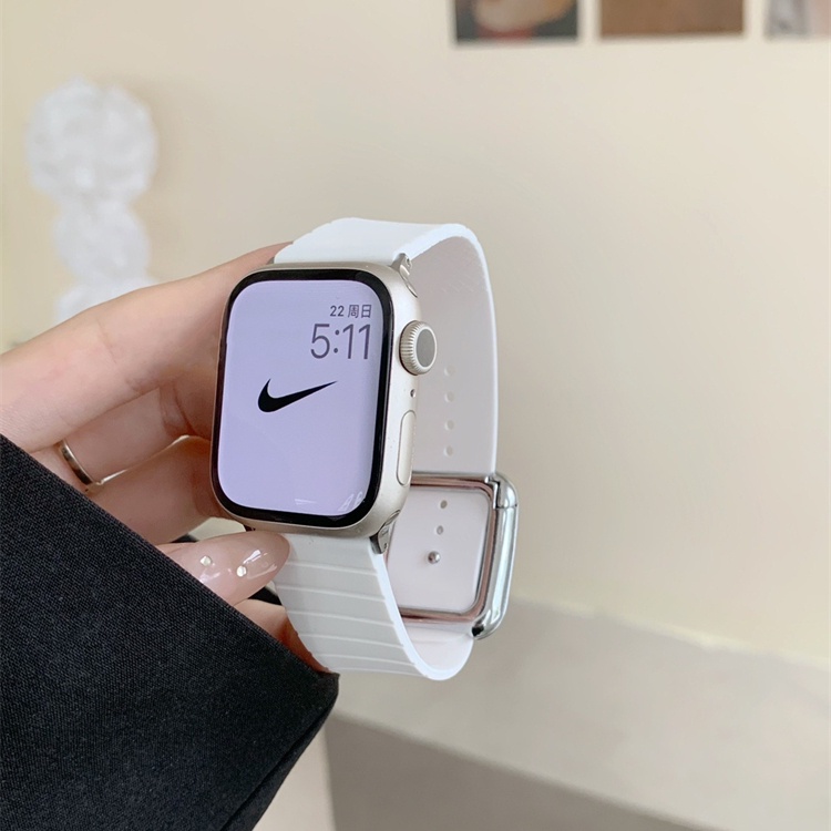 Dây Đeo Đồng Hồ Thay Thế 20 Màu Sang Trọng Có Nút Kim Loại Dành Cho Đồng Hồ Apple watch 41mm 45mm 44mm 40mm 42mm 38mm iWatch serise 7 6 4 SE 5 3 2
