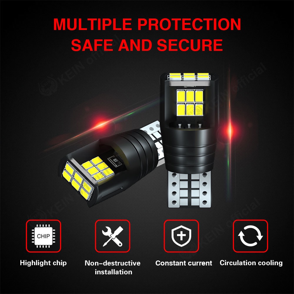 Kein 12V-24V 360 Độ° Bóng Đèn Led T10 W5W 194 168 501 Ánh Sáng Trắng Dành Cho Xe Hơi / Xe Máy