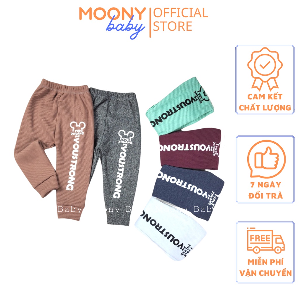 Quần thu đông cho bé trai bé gái, chất len tăm mềm mịn co giãn 4 chiều MoonyBabyStore [Hàng loại 1 siêu đẹp]