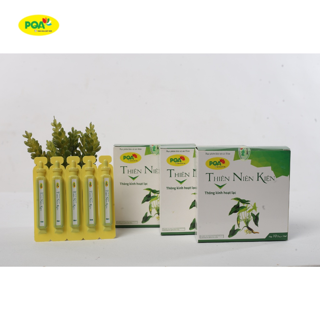 Thiên Niên Kiện PQA Hỗ Trợ Gân Xương Thông Kinh Hoạt Lạc Hỗ Trợ Giảm Các Triệu Chứng Đau Nhức Hộp 10 Ống