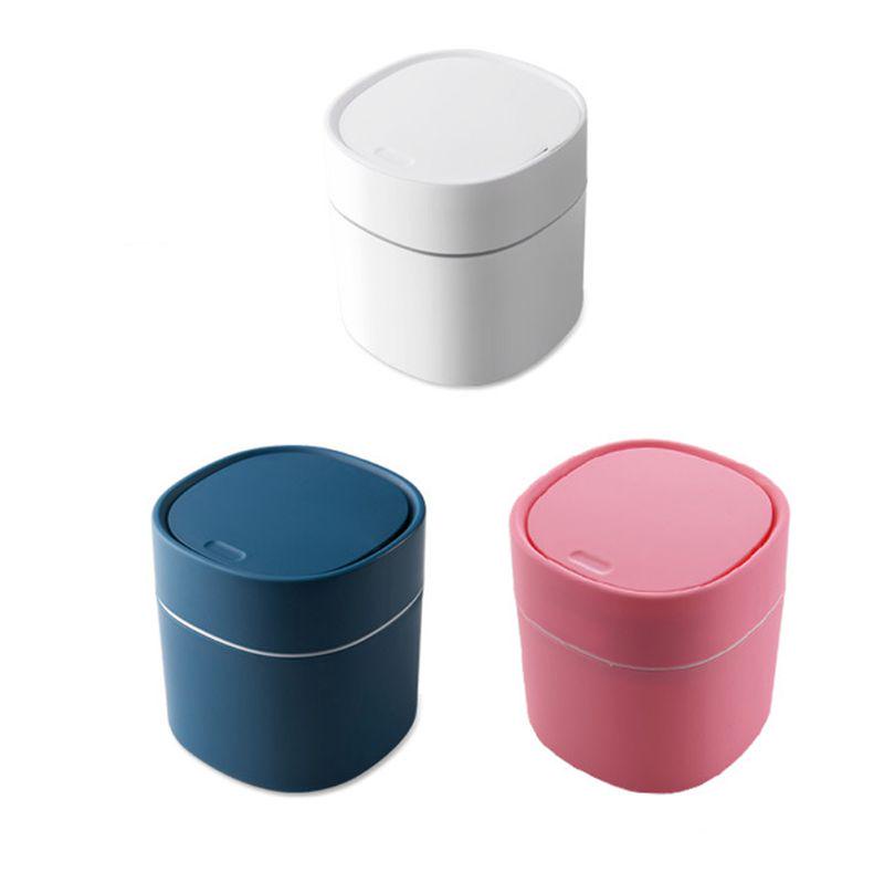 Thùng Rác Mini Thông Minh Để Văn Phòng - Xọt Rác Xinh Xắn Hiện Đại Có Nút Bấm