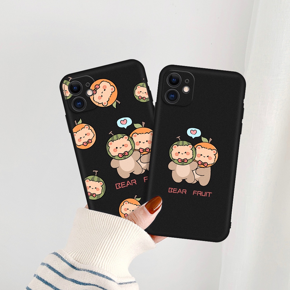 Ốp điện thoại TPU nhám chống rơi hình gấu Xiaomi Pocophone F1 11T Pro Note 10 Mi 11 Lite Max 3 Redmi 9C 9 8 10 Lite Pro