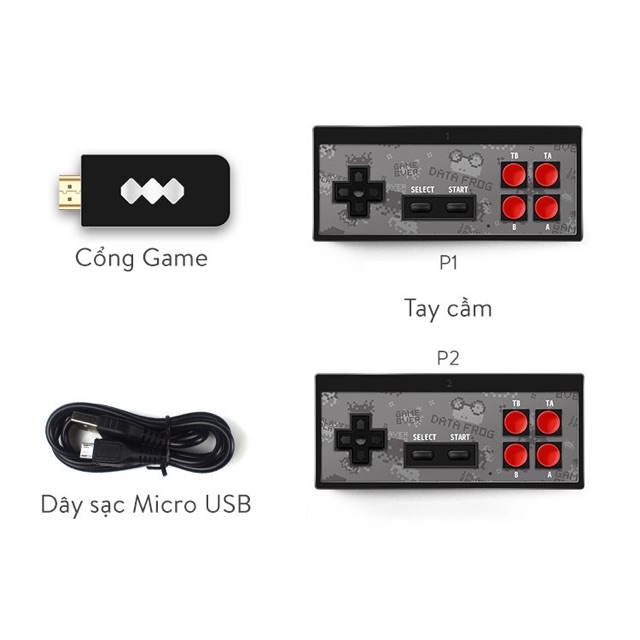 Máy Chơi Game HDMI 💖BH 1 Năm💖{ BẢO HÀNH }Máy Chơi Game Không Dây Tích Hợp Hơn 600 Game Kết Nối TiVi Không Cần Cài Đặt