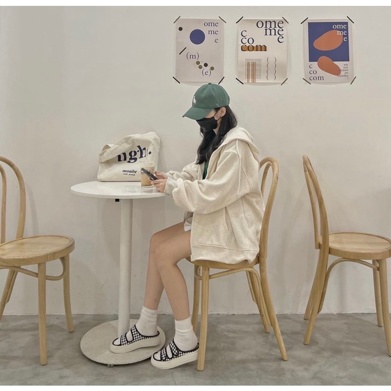 Áo khoác áo hoodies zip chất nỉ ngoại khoá kéo ullzang 3 màu Nhungkudo