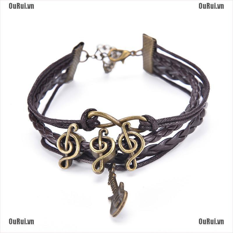 Vòng Tay Da Nhiều Lớp Phong Cách Cổ Điển