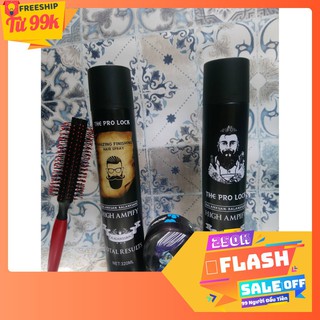 Combo sáp vuốt tóc nam blumaan tê giác xanh + gôm xịt the pro lock 420ml+ gôm xịt tóc toni guy+ tặng lược