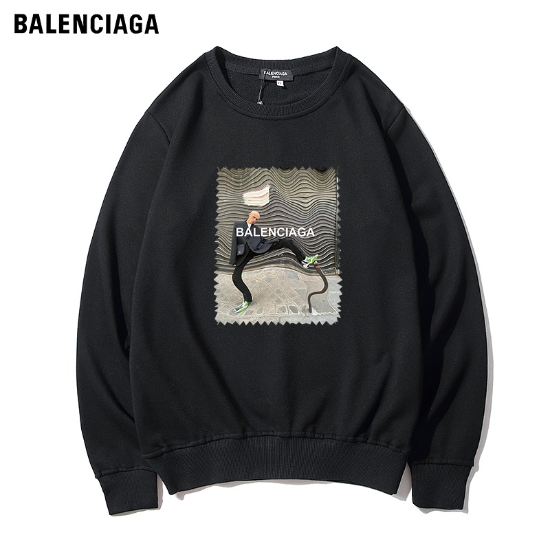 Balenciaga Áo Sweater Thể Thao Vải Cotton Cổ Tròn Kiểu Cổ Điển Thời Trang Cho Các Cặp Đôi 5903 #