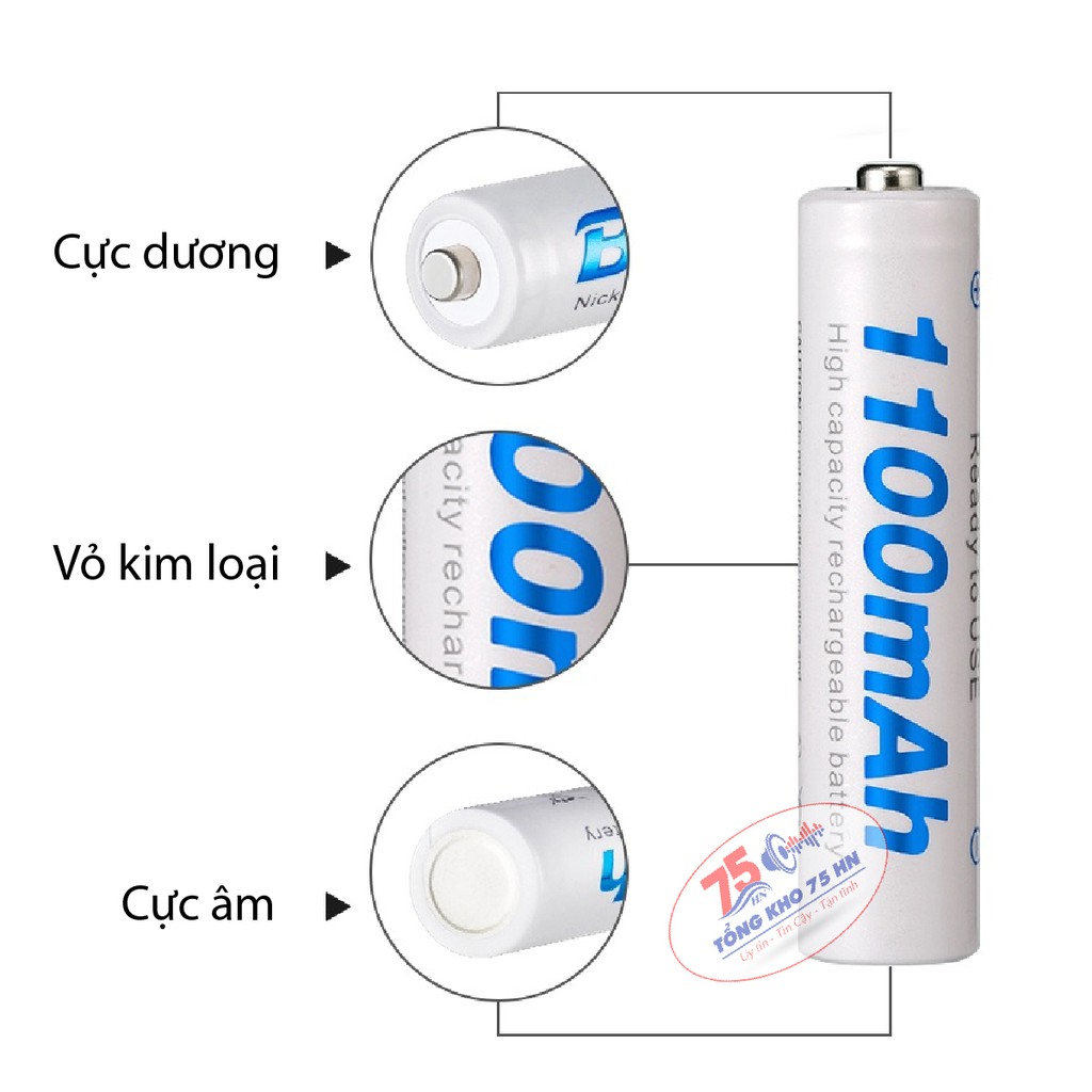 Pin BESTON 1100mAh Pin sạc AAA-1.2V BESTON cao cấp