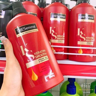 Dầu gội đầu TRESEMME Keratin Smooth màu đỏ-Thái Lan 450ML 5 TRONG 1 SUÔN MƯỢT VÀO NẾP