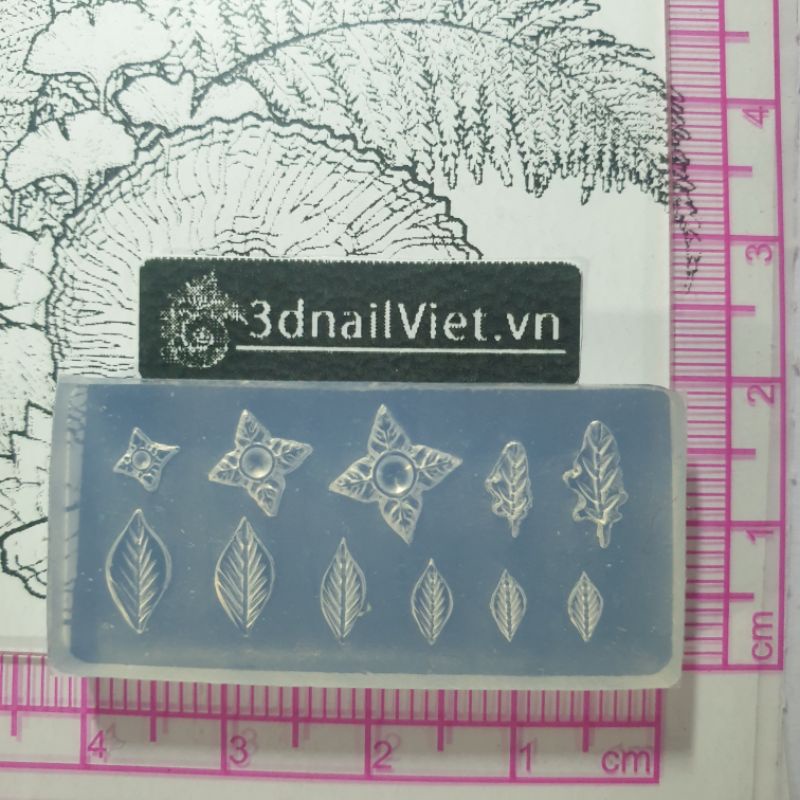 Khuôn lá mini ráp hoa nail - hoa đất sét tiện lợi