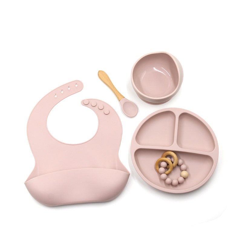 Set 5 Bát Ăn Silicone Chia Ngăn Tiện Dụng Cho Bé
