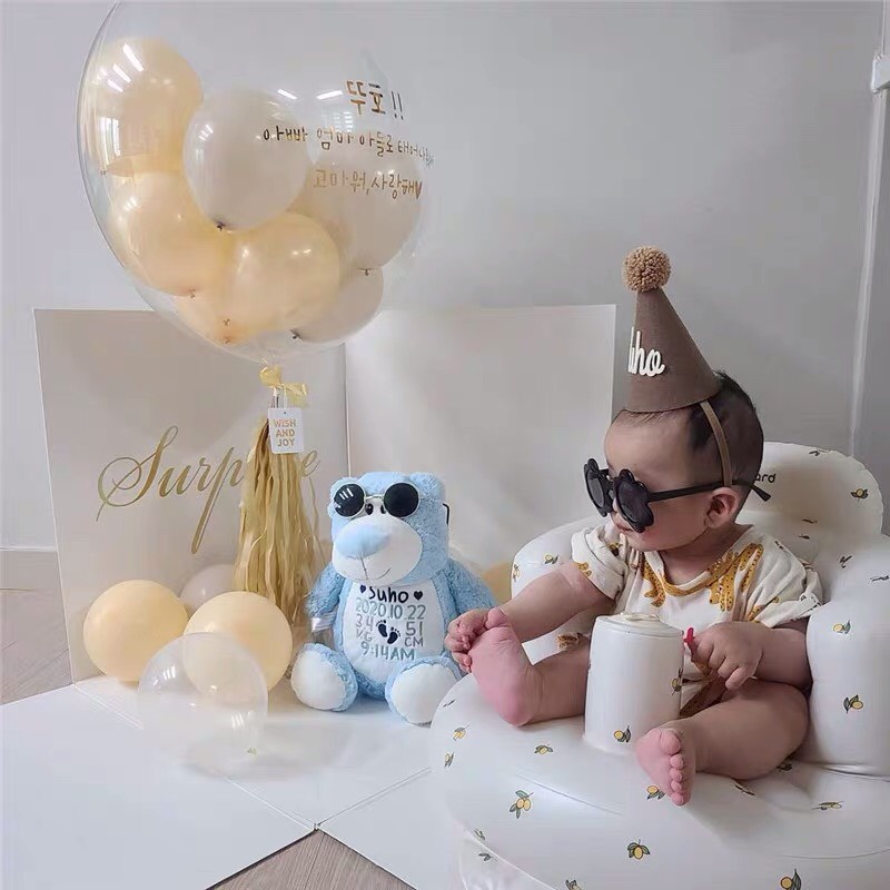 Ghế hơi tập ngồi cho bé Hàn Quốc chống ngã - Giúp bé tự tin tập ngồi, hoạ tiết dễ thương Baby Dreams