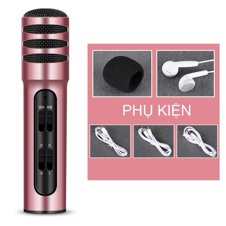 MICRO LIVESTREAM C7 CẢI TIẾN ⚡ HÀNG CHÍNH HÃNG⚡ MIC THU ÂM KARAOKE LIVE STREAM (TẶNG TAI NGHE)