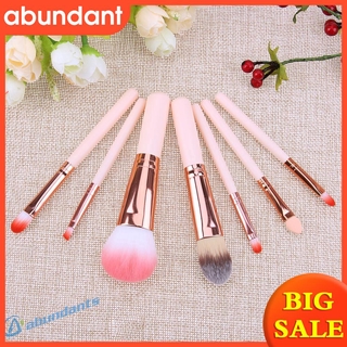 [Hàng mới về] Set 7 cọ trang điểm kem nền/che khuyết điểm/tạo khối màu be tay cầm gỗ cao cấp
