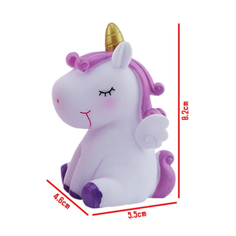 Phụ kiện trang trí bánh kem hình ngựa một sừng 1 tuổi