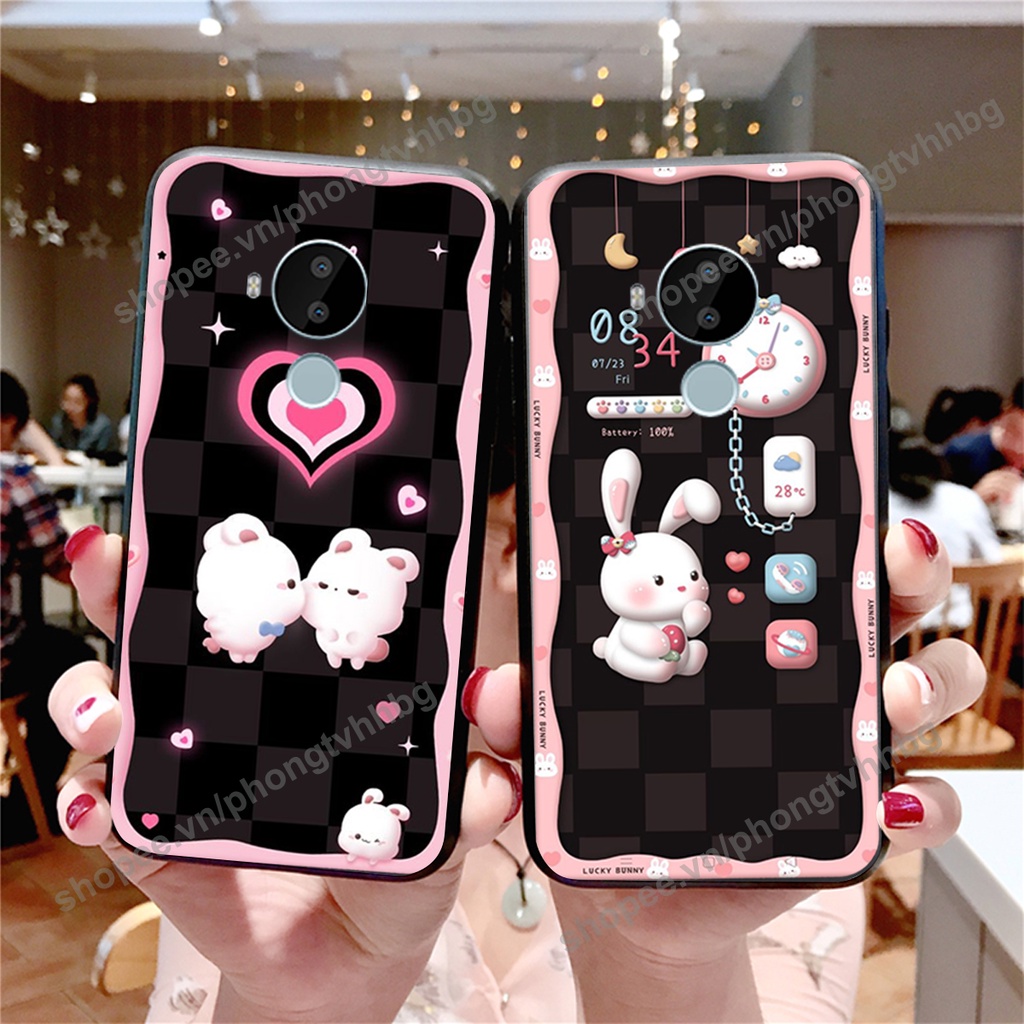 Ốp lưng Nokia 3.4 - Nokia C20 - Nokia C30 - Nokia G20 gấu,thỏ trắng , đồng hồ dễ thương cute cực đẹp