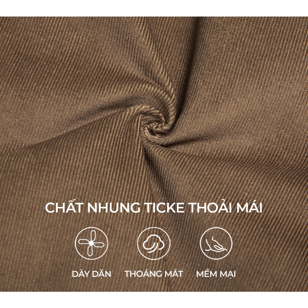 Quần dài nam nữ ống suông nhung ticke basic pant  nhiều màu thêu logo đẹp |D27-Q3