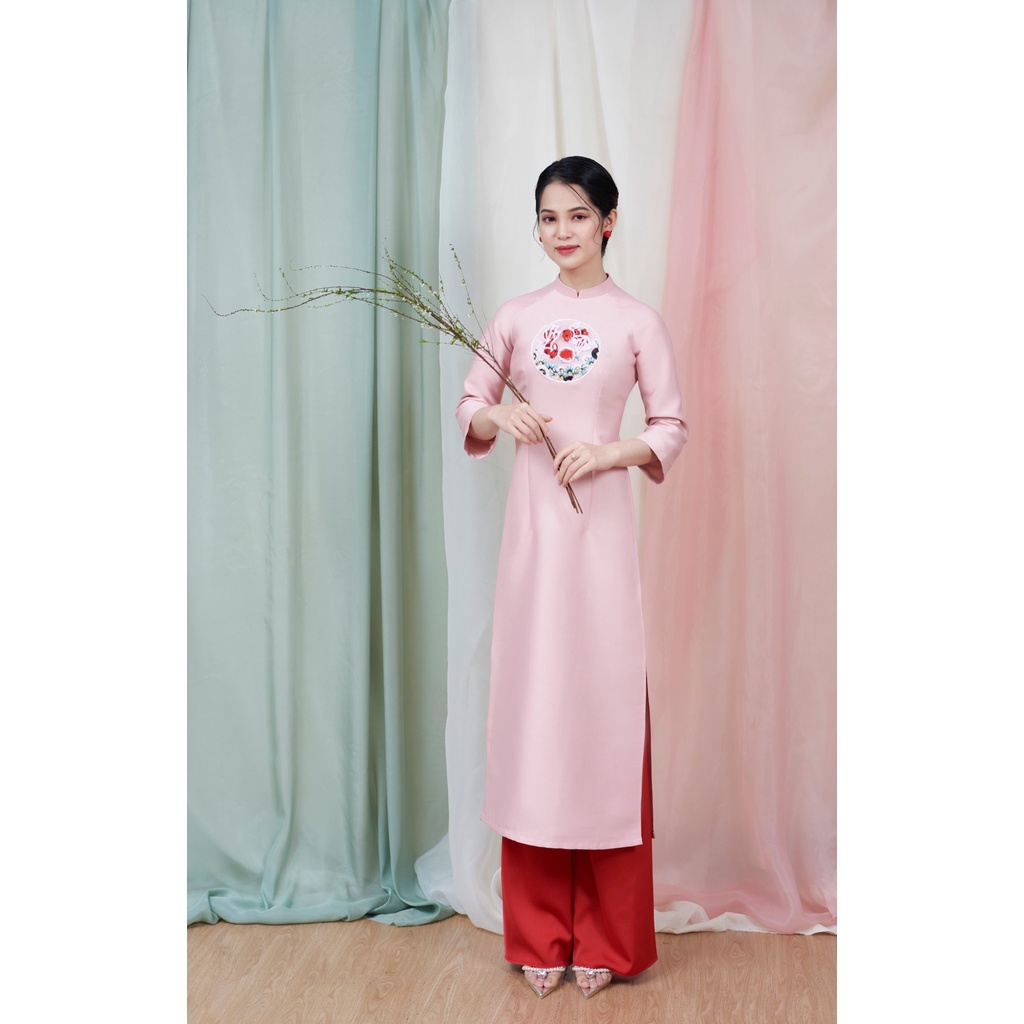Áo dài tafta dáng cách tân | HUYENTHAI