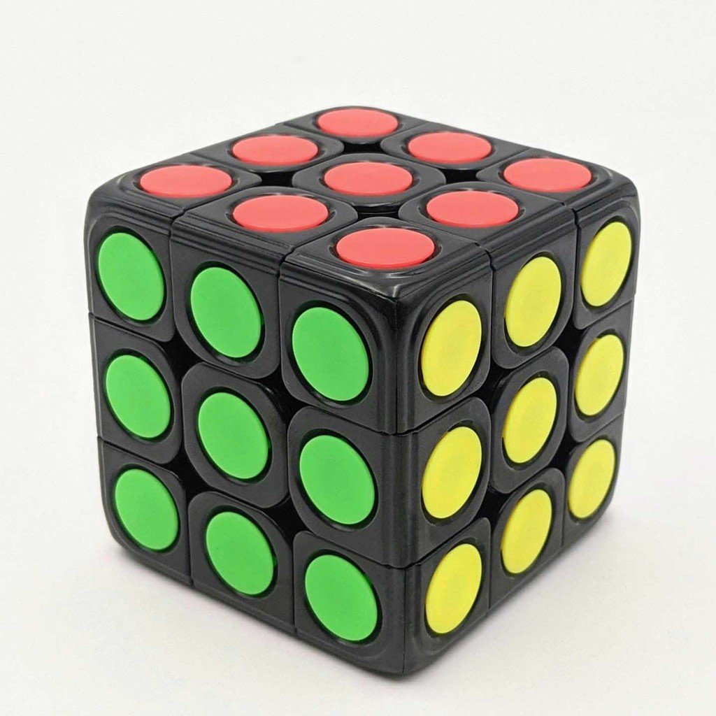 RUBIK 3x3 chấm bi - Rubic 3 Tầng Stickerless - Xếp hình khối lập phương rubik