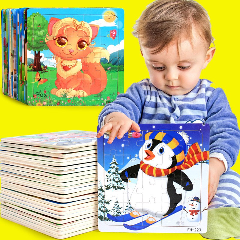 Tranh ghép gỗ 20 miếng cho bé giá rẻ_ Đồ chơi cho bé bằng gỗ puzzle