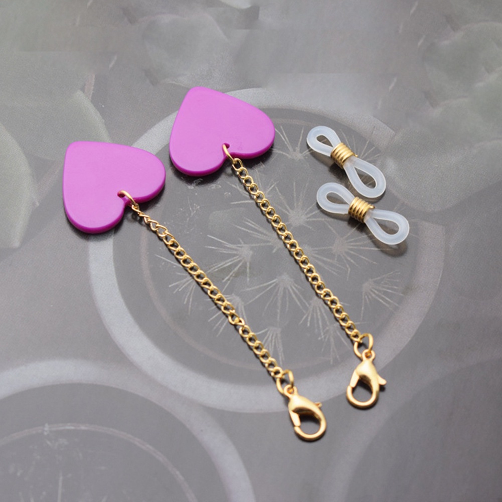 1 Dây Đeo Mắt Kính Hình Trái Tim Màu Sắc Kẹo Ngọt