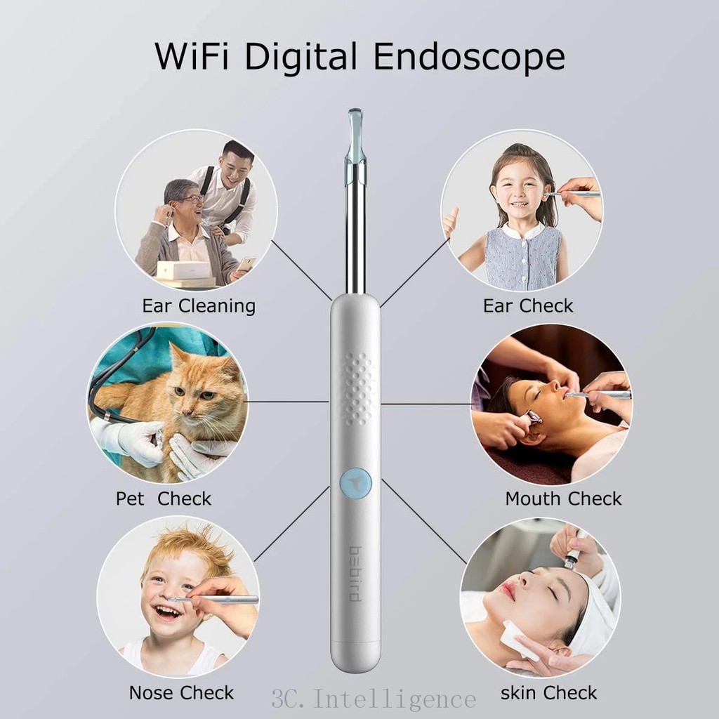 Máy Quay Nội Soi Tai Thông Minh Không Dây 300W Xiaomi Bebird R1 R3