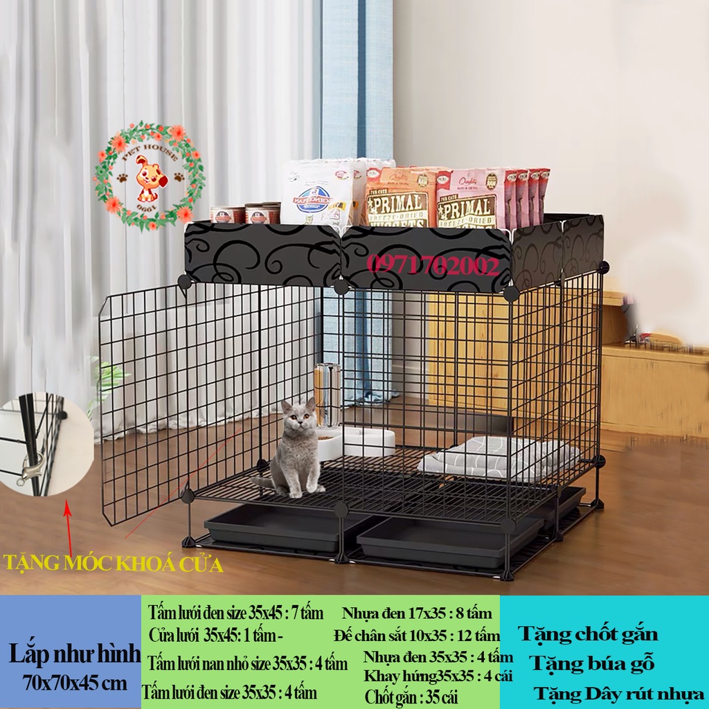 Chuồng quây chó mèo lắp ghép ( đã tặng kèm chốt ) bán lẻ theo tấm giá rẻ