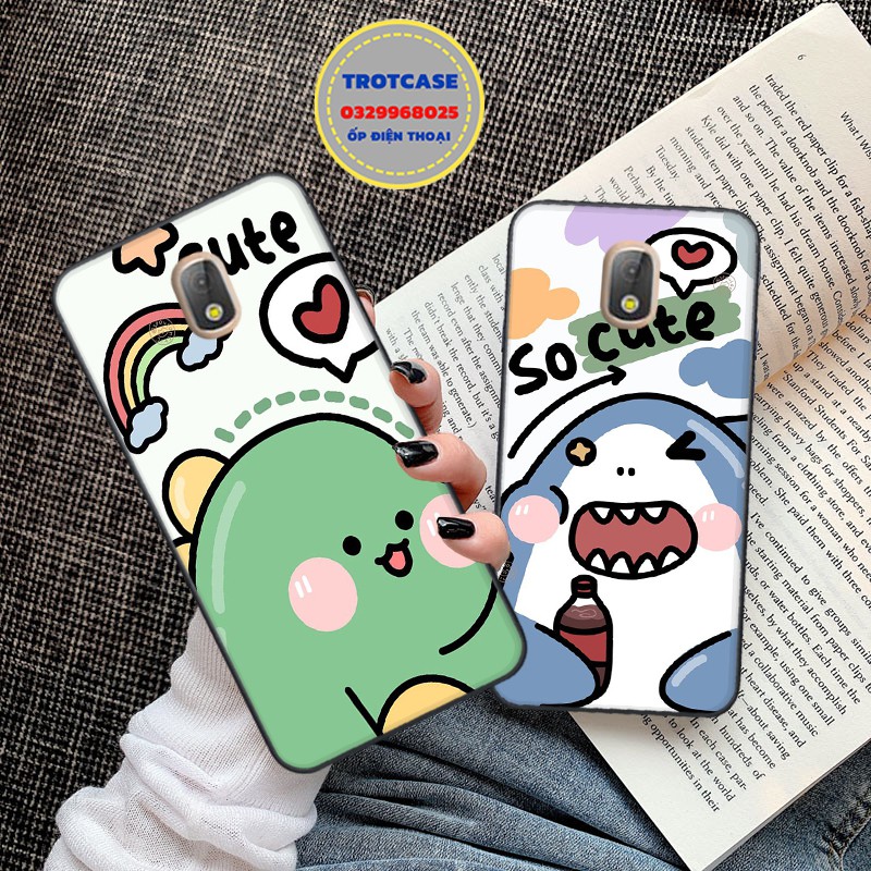 Ốp lưng Samsung J7 Plus - J7 Pro - J5 pro - J3 Pro - J2 Pro - in hình mặt cá mập so cute và mặt khủng long xanh cute
