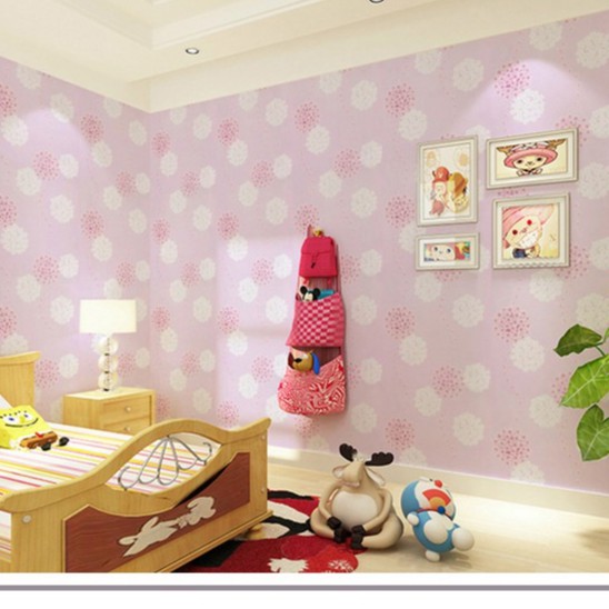 Cuộn 10m giấy dán tường chùm hoa hồng khổ rộng 45cm