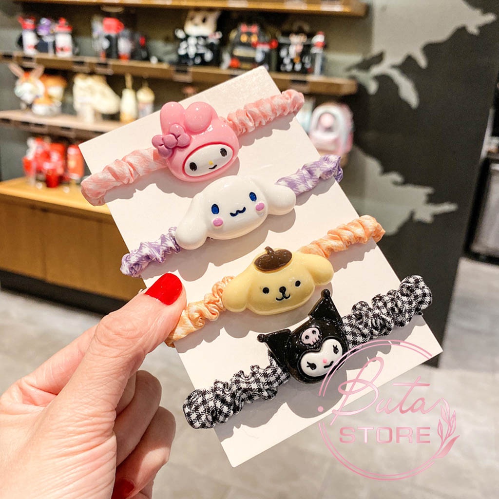 Dây Buộc Tóc Dây Chun Hoạ Tiết Hoạt Hình Cute Buta