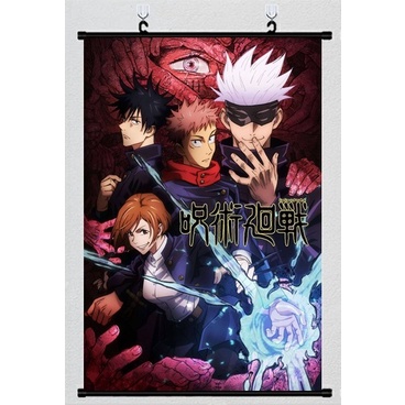 Poster vải anime 30x45 - Jujutsu Kaisen tranh vải cuộn treo tường