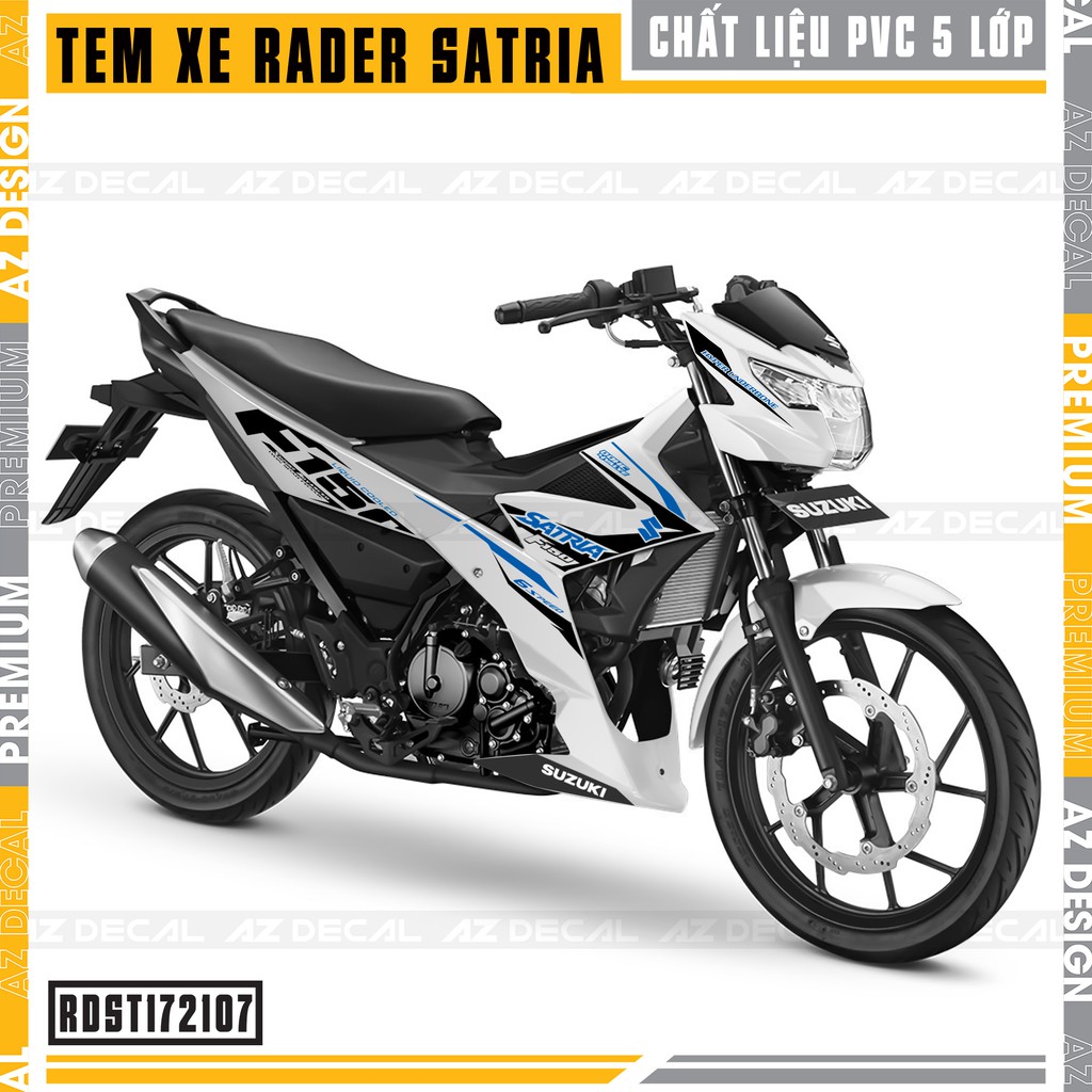 Tem Rời Xe Suzuki Raider/Satria F150 | RDST172107 | Nhiều Lựa Chọn Màu Decal, Chống Thấm, Chống Bay Màu