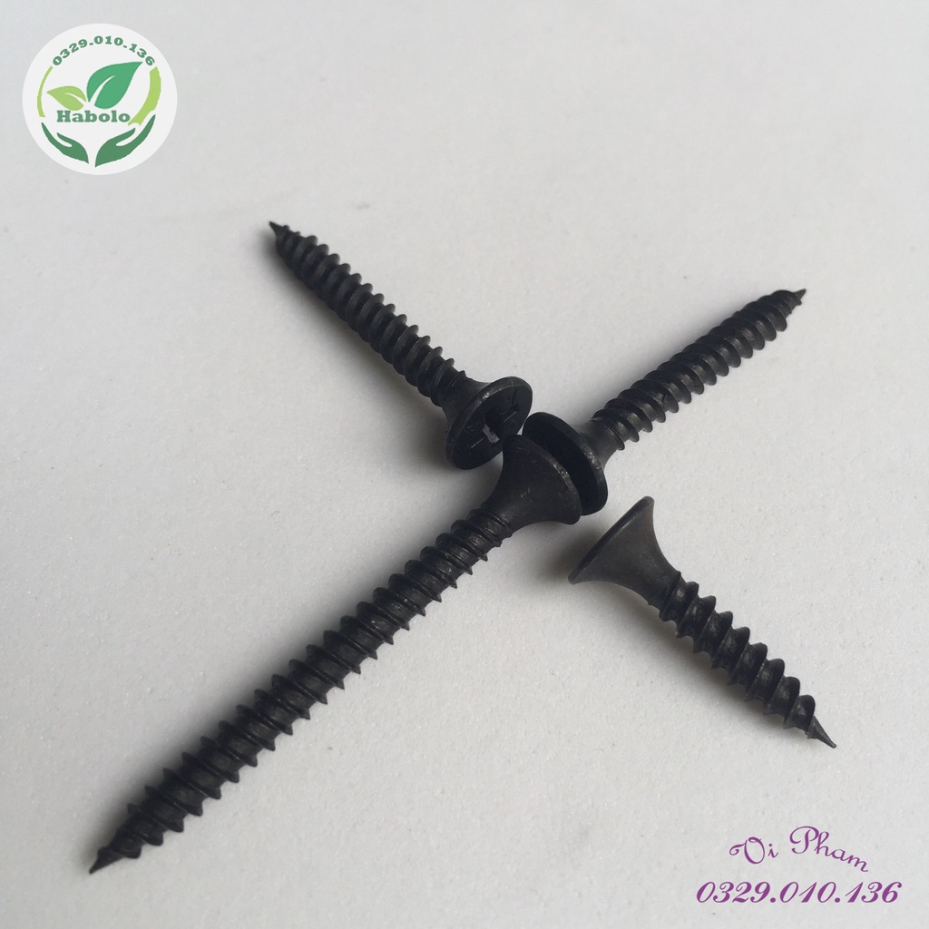 [Bịch 100g] Đinh vít đen dài 4.5cm bắn(bắt) thạch cao, đinh vít gỗ