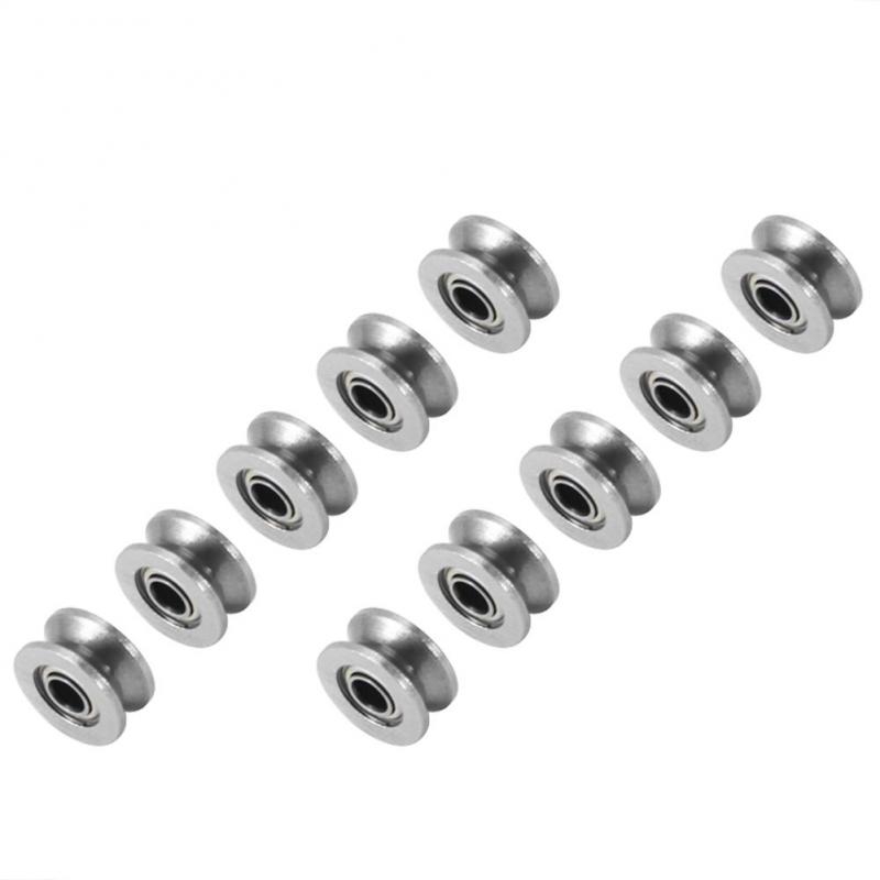 RRIAN Set 10 vòng bi ròng rọc chuyên dụng cho hệ thống chuyển động đường sắt tuyến tính V624ZZ V 4*13*6mm