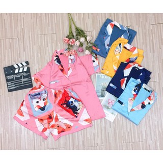 BỘ PIJAMA SATIN ĐÙI CAO CẤP MS05