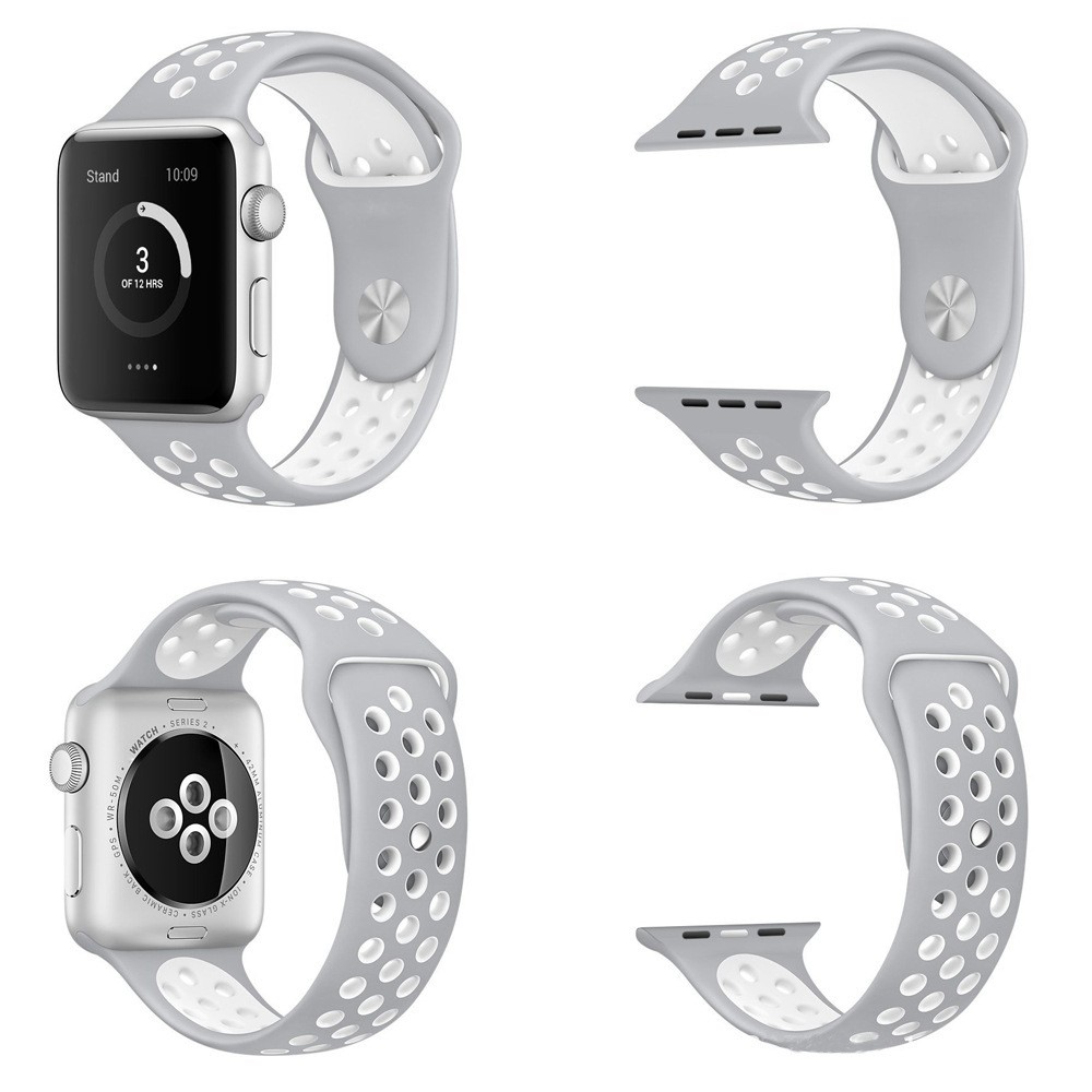 Dây đeo Apple watch chất liệu cao su cao cấp Nike+ đủ màu cho 45mm 41mm 44mm 40mm 42mm 38mm iWatch Series 7 6 SE 5 4 3 2