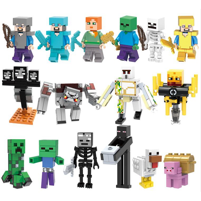 Bộ Đồ Chơi Lắp Ráp Lego Mô Hình Nhân Vật Minecraft Cho Bé