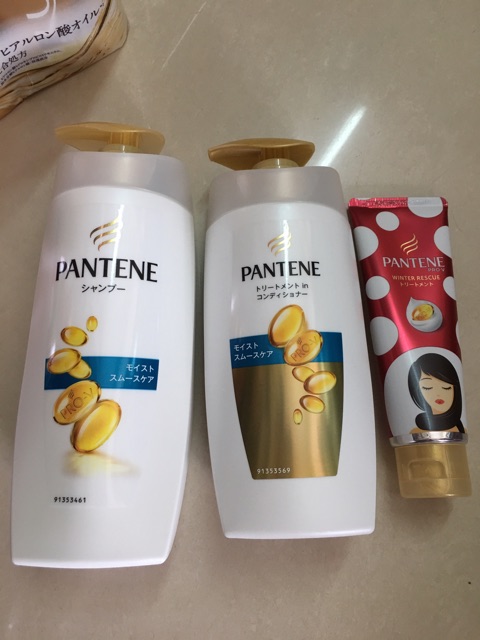 Bộ dầu gội Pantene Pro V màu vàng, xanh set 3 của Nhật