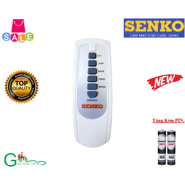 Remote điều khiển từ xa quạt Senko- Hàng chính hãng,mới 100% Tặng kèm PIN