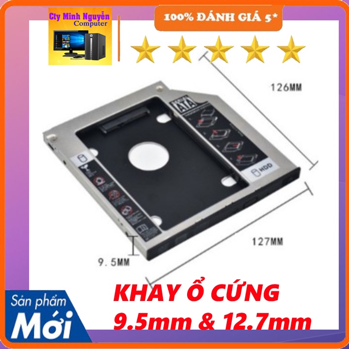 Caddy Bay ssd sata 3 9.5mm /12.7mm, khay ổ cứng thay vị trí ổ DVD