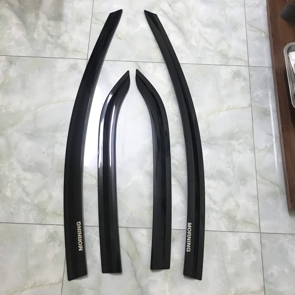 Bộ vè che mưa đen Thái  xe Kia Morning các đời 2012-2020