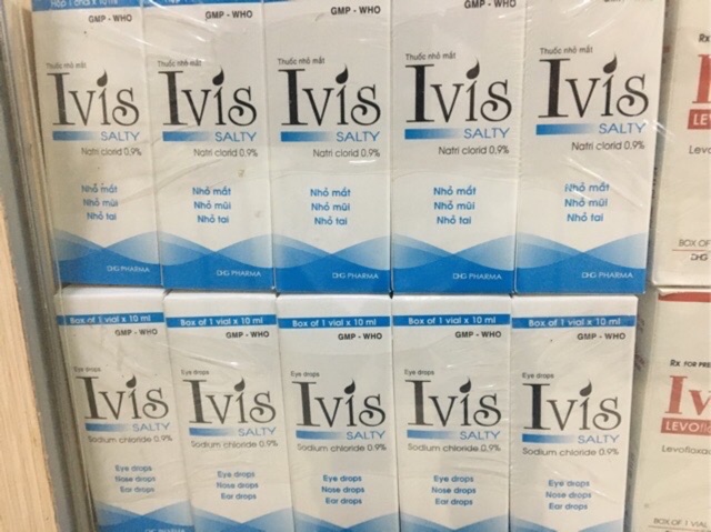 Lốc 5 lọ nước muối sinh lý IVIS nhỏ mắt nhỏ mũi em bé, được các Bác sỹ Bệnh viện Phụ sản Hà Nội khuyên dùng