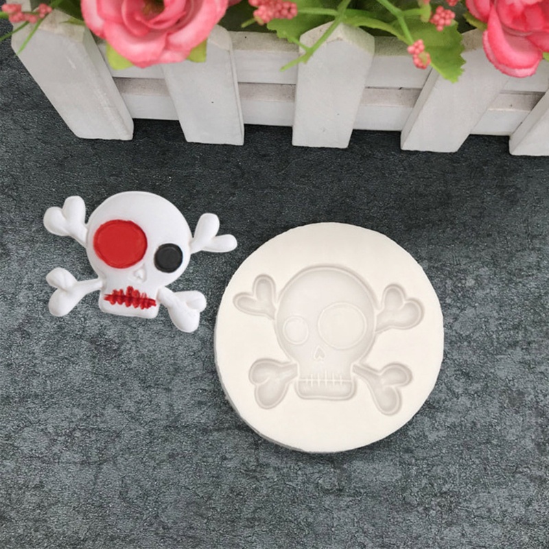 Khuôn Silicone Hình Đầu Lâu Dùng Làm Trang Sức Thủ Công