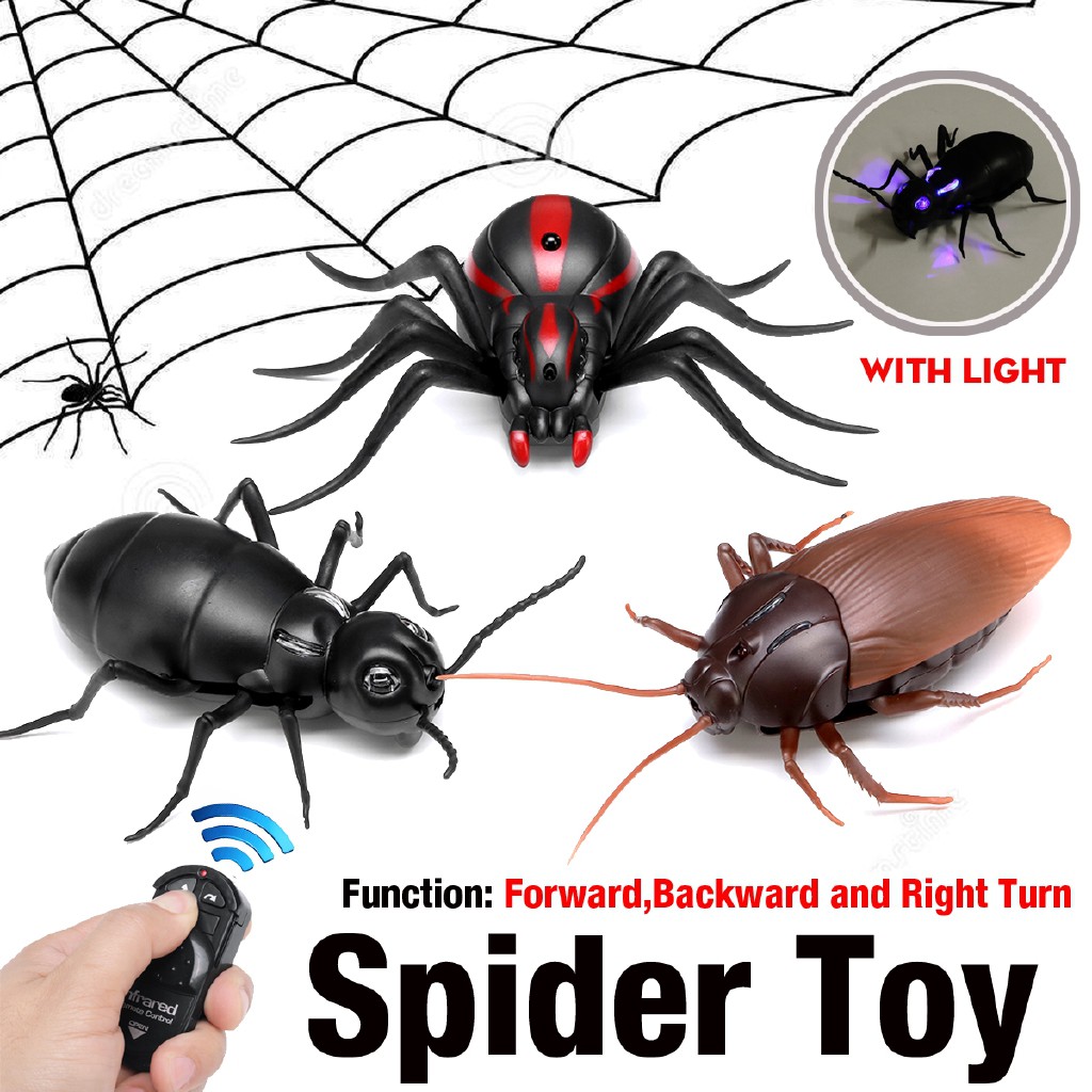Nhện đồ chơi có đèn LED điều khiển từ xa