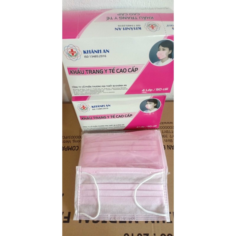 KHẨU TRANG Y TẾ KHÁNH AN KHÁNG KHUẨN 4 LỚP HỘP 50c 🌷🌷🌷🌸🌸🌸 | BigBuy360 - bigbuy360.vn