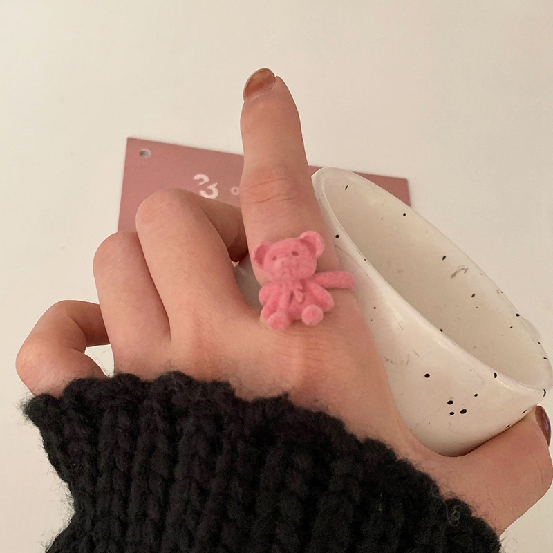 Nhẫn Hở Hình Gấu Sáng Tạo Có Thể Điều Chỉnh Kích Cỡ Cho Nữ