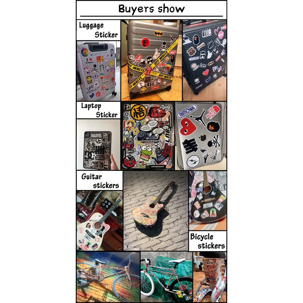 Set 10/25/50 miếng dán hình anime One Piece chống thấm nước trang trí cho laptop/điện thoại/cốc/xe hơi/Graffiti/đồ chơi